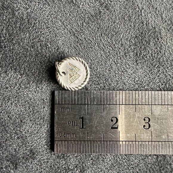 David Yurman Initial "W" Charm Pendant w/ White Diamonds in 18K White Gold - Picture 8 of 8